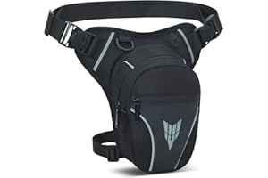 IHIGOGOFA Bolsa de Pierna Moto Hombre Mujer Táctica Impermeable Multifunciónal Riñonera de Pierna Deportiva Bolsa Pierna Moto para Ciclismo Pesca Camping Senderismo