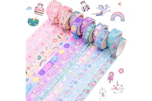 JODSEN 12 Rollos Washi Tape Luminosas que Brillan en Oscuridad Cintas Adhesivas Decorativa Pegatinas de Cinta Washi Cinta Adhesiva Japonesa Suministros de Manualidades para Scrapbooking álbumes de Recortes