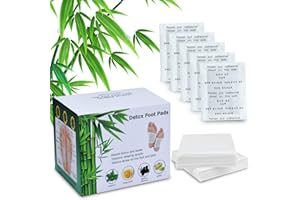 Patch Detox Pieds - Détox pour les Pieds 100 Pcs Detox Foot Patches Vinaigre de Bambou pour Utilisé pour éliminer les Toxines du Corps, éliminer l'humidité et Améliorer le Sommeil