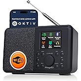 MangoKit SR10 WiFi İnternet Radyosu, Podcast Oynatıcı, Bluetooth Hoparl&ouml;r, Taşınabilir FM Radyo, Renkli Ekran, &Ccedil;ift Alarm, &Ouml;n