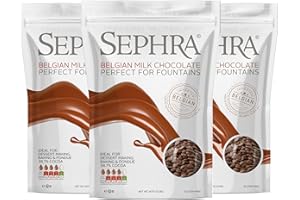 Sephra Milk Belgian Couverture Fountain Chocolate Callets (3 x 907g Bags)