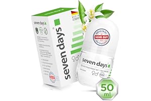 ‎SEVEN DAYS seven days Antitranspirant starkes Schwitzen, 50ml [Extrem zuverlässig] Frauen & Männer, Deo gegen starkes Schwitzen und Schweißgeruch, Antiperspirant Roll On, Deoroller
