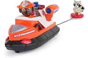 Paw Patrol Fire Rescue: Zuma Rescue Fire Boat with Action Figure, Launching Lifesaver, Raccoon and Toy Boat, Kids Toys for Boys and Girls Ages 3 and Up