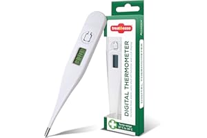 TREAT&EASE Digital Thermometer Medical LCD Audible Alarm Baby Adult Oral Ear Body Arm Fever