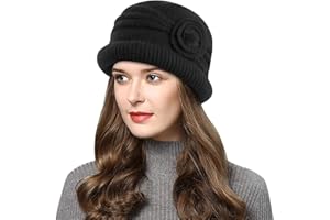 Wantonfy Czapka beanie dla kobiet dwuwarstwowa polarowa linia zimowa prążkowana dzianinowe czapki beret czapka francuska czapka vintage dzianinowa pleciona szydełkowa elegancka lekka vintage ładna