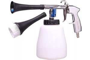 TC TECHNIC Pistolet de nettoyage d'ameublement KASTOR Technic L1, capacité 1000 ml, structure robuste, prise européenne, consommation d'air 270 l/min, deux buses