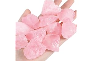 XIANNVXI Rose Quartz Crystals Large Natural Raw Rose Quartz Crystal Rocks Rough Stones 1" Bulk Reiki Healing Gemstones Tumbling Cabbing Fountain Rocks 0.45lb