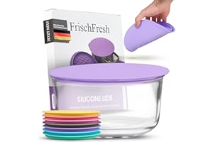 FrischFresh 20 cm violet, couvercle flexible, hermétique, dessous-de-plat pour casseroles et bols, étanche à l’air et à la lumière, compact, durable, micro-ondes, sans BPA, -40°C +200°C