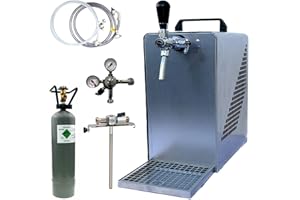 BieTal® Bierzapfanlage Bierkühler Zapfanlage mit Kühlung 30 Liter/h - SET - 5 Liter Adapter - 2 Kg CO2