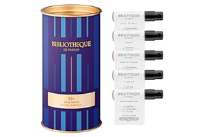 ‎BIBLIOTHEQUE DE PARFUM Bibliotheque de Parfum 18 Plus Set, Eau de Parfum für Damen, verführerisches und modernes Mini Parfüm Set mit 5 langanhaltenden Nischendüften, Geschenkset für Frauen (5x2ml)