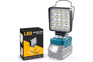 SENTOO LED Work Light for Makita 18v Battery, Cordless 20V Max 48W 4800LM Flood Lights Battery Light with Low Voltage Protection USB and Type C Output Port for Outdoors and Job Site Lighting,Blue