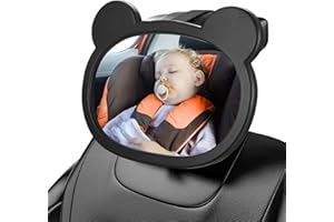 WUKEMAOYI Specchietto Retrovisore Bambini Auto, Specchio Auto Neonato Sedile Posteriore, Specchio Macchina Neonato Universale Retrovisore Bambini Rotazione 360° Accessori
