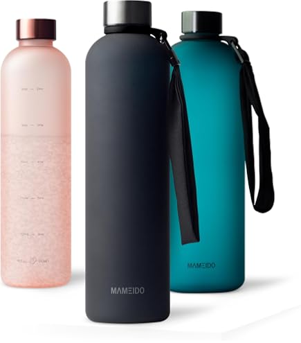 ZOLLNER24 1 Liter Tritan Water Bottle - BPA Free, Transparent, Dishwasher Safe With Stainless Steel Cap