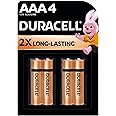 Duracell Alkaline AAA Battery, Pack of 4, Everyday Devices, Clock, Toy, Remote