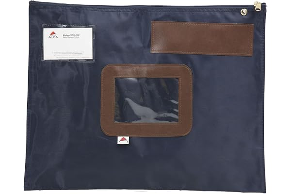 ALBA - POPLAT B - Coloris Bleu - Nylon Imperméable - Pochette Plate - 42 x 32 cm - Pochette Courrier -
