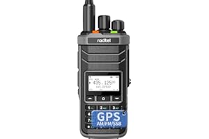 Radtel RT-860G Versione GPS Multi Band Radio HF UHF VHF Dual Band con AM USB LSB CW CB LW MW SW SSB Reception, 1024 canali, batteria 2000mAh, ricarica di tipo C