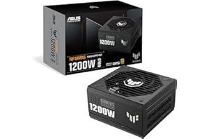 ASUS TUF Gaming 1200 W złoto (1200 W, w pełni modułowy zasilacz, certyfikat 80+ złoty, komponenty klasy wojskowej, podwójne łożysko kulkowe, wentylator osiowy, powłoka PCB, 10 lat)