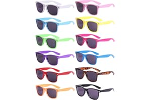 Eyegla 12 Stücke Bunte Neon Party Sonnenbrillen Set Vintage Coole Lustige Party Brillen Für Damen Herren