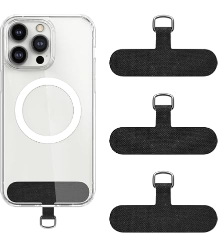 Support Lanière Téléphone Rotatif 360° - 2 Pack - Noir - Pour Éviter Chutes Et Vols