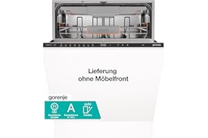 Gorenje GV663A66 Geschirrspüler/Einbaugerät/Made in EU/60 breite/16 Maßgedecke/8 Programme/Nachtprogramm/Status LED Licht/10% besser als Energieeffizienzklasse A/Einbaumaße (HxBxT): 82 x 60 x 55,5cm