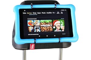 Hikig Car Tablet Holder, Car Headrest Tablet Mount Holder for Kids in Back Seat, Anti-Slip Strap, Angle-Adjustable Fits All 7 Inch to 12 Inch Tablet Compatible with iPad, iPad Mini/Air/Pro and More