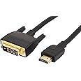 Amazon Basics Câble Adaptateur 2.0 HDMI vers DVI 0,9 m (Pas pour la Connexion aux Ports SCART ou VGA)