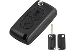 ENERGY 01 Carcasa llave compatible con Citroen C2 C3 C4 C5 C6 C8 Xsara Picasso Berlingo – Compatible con Peugeot 207 307 308 407 408 3008 5008 Partner 807 1007 – Fiat ULYSSE (2 botones – Peugeot Citroen, VA2 –