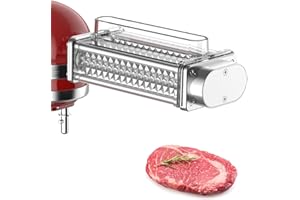 ‎GVODE GVODE Fleischklopfer Aufsatz für KitchenAid - Edelstahl-Zahnräder Fleischklopfer, Fleischklopfer Aufsatz für KitchenAid Mixer(Mit Schutzhülle und Reinigungsbürste)