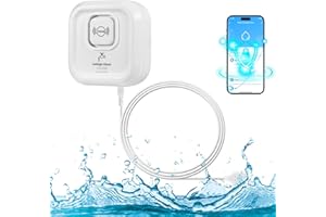 KERUI Sensore Livello Acqua WIFI, Rilevatore Perdite Acqua Tubi con Cavo Sonda Esteso e Staccabile da 105 cm, Rilevatori di Acquada 100 dB con App Tuya, 3 Tipi di Rilevamento per Casa, Cucina, Bagno (2,4G)
