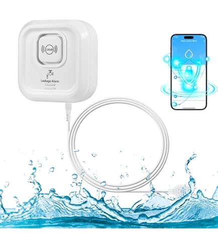 Sensore Di Perdite D'acqua Con Elettrovalvola A Sfera In Ottone DN15 A 2 Vie, Di Allarme Rapido Per Perdite D'acqua - Valvola Di Arresto Automatico Che Perde E Allarme Sonoro, Per Tubo(EU - 7