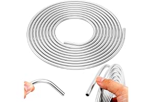 Bränsleledning av aluminium 5/16 tum/8 mm, 4,88 m aluminiumrör 3003, väggtjocklek 0,9 mm, max. 44,8 bar, böjbart metallrör för bensinledning, oljeledning, växelkylarledning, bil och motorsport