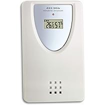 TFA Dostmann draadloze weerstation XENA, 35.1162.54, voor en optimaal woonklimaat, temperatuur en luchtvochtigheid binnen en buiten, weersverwachting, zendergestuurde klok, zilver,(L)82x(B)27x(H)140mm