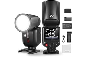 NEEWER Z2-N Flash 2,4 G TTL Flash à tête Ronde Speedlite Compatible avec Nikon, Speedlight 76 W avec Interface utilisateur améliorée, Lampes de modélisation, Interrupteur Rapide TCM TTL/M, 1/8000s