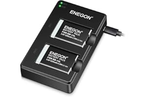 ENEGON NB-13L akumulator litowy (2 szt.), podwójna ładowarka do Canon PowerShot G5 X, G5X Mark II, G7 X, G7 X Mark III, SX720 HS, SX730 HS, SX740 HS, SX620 HS, G1 X Mark III, G9 X, G9 X Mark II, EN-L