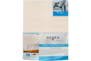 SETEX Molton madrasskydd 180 x 200 cm, hörngummi, madrasskydd av 100% bomull, basic, naturfärger, natur