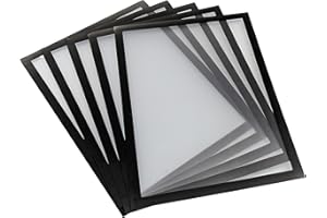 Shadow Foam Magnetic Document Holder | Pack of 5 | Internal Signage Frame | Magnetic A5, A4, A3 Sizes (Black, A5)