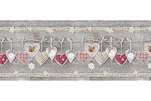 HomeLife Tappeto Cucina Antiscivolo Lavabile in Vinile 52X280 Made in Italy | Passatoia Antimacchia in PVC Interni ed Esterni Stampa Digitale Cuori e Fiori | Tappeti Runner Lungo in Gomma [280 cm]