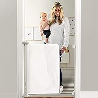 Momcozy Retractable Stair Gate for Baby, Extends up to 140cm Wide, 83cm Tall, Extra Wide Baby Safety Gate, One Handed Silent 