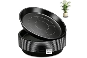 Ecitruz 12 st fat blomkruka 24 cm runda växter underlägg | Blomkruka underlägg, blomunderlägg plast, blomkruka svart, växtund