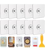 Oruiiju Lot De 24 Crochets Auto-Adhésifs Transparents Avec Vis - Sans Percer Pour Cadres, Miroirs Et Décoration Murale