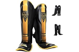 REWON GEAR REWON protège Tibia Boxe, protège Tibia pour MMA, Muay Thai, Kickboxing, Arts Martiaux, Taekwondo D’entraînement Homme Femme