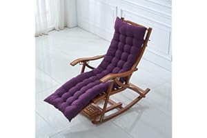 GGOTY Coussin de chaise longue de 8 cm d'épaisseur pour chaise longue de jardin, intérieur ou extérieur (120 x 50 cm, violet)