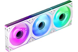 TZMRIT Interstellar-V2 Uni Fläkt med omvänt flöde och spegel med oändlighetseffekt, 120 mm fläkt, Rgb-fläkt på 120 mm, PWM-fläkt med RGB 120 mm, 3-pack