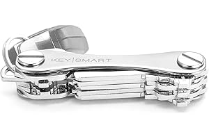 KeySmart Classic - Compact Key Holder and Keychain Organizer Titanium (Up to 14 Keys)