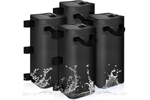 LZEXIN Gazebo Weights Bag Set, 4 Pack Canopy Water Weights Bag, 500D PVC Waterbags Weighted Base Set 4 Leg Weights for Gazebo, Pop-Up Canopy, Canopies, Tent (100kg)