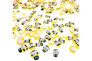 JZK 200 x Api Legno Piccole adesive 9x12mm & 12x15mm Ape Decorative Ornamenti bomboniere cresima Matrimonio Compleanno Bambini Battesimo