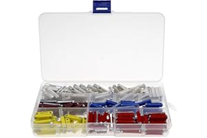 BIYM 200PCS Voiture Fusibles Torpille Box Kit 5A 8A 16A 25A 40A Céramique Continental Assortiment Remplacement Boîte à Fusibles