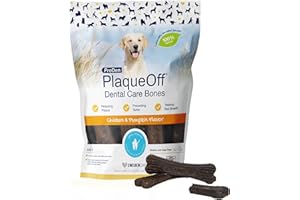 ProDen PlaqueOff 13 Huesos Dentales para Perros Medianos y Grandes, Eliminador de Sarro, Placa y Mal Aliento, Mejora la Salud Oral en General, Sabor: Pollo y Calabaza