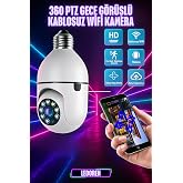 Yoosee 1080P Ampul G&uuml;venlik Kamerası IR Gece G&ouml;r&uuml;ş ve Hareket Algılama ile İ&ccedil; Mekan Video Kamera