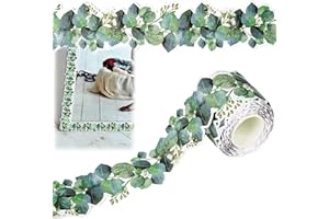 XUNZHI Display Borders for Classrooms,Display Board Borders,Eucalyptus Border Bulle-tin Board,Bulle-tin Board Border,Display Border Roll,Green Display Borders Classroom Decoration,Wall Decals Border,5m